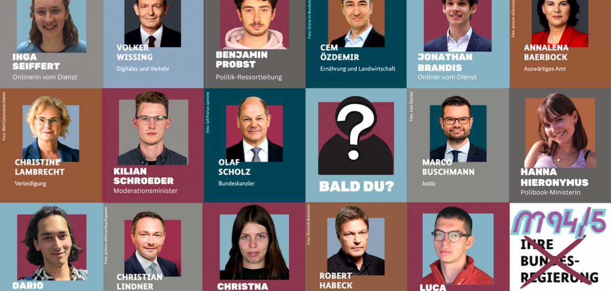 Das M94.5-Politikressort in einer Collage mit der Bundesregierung