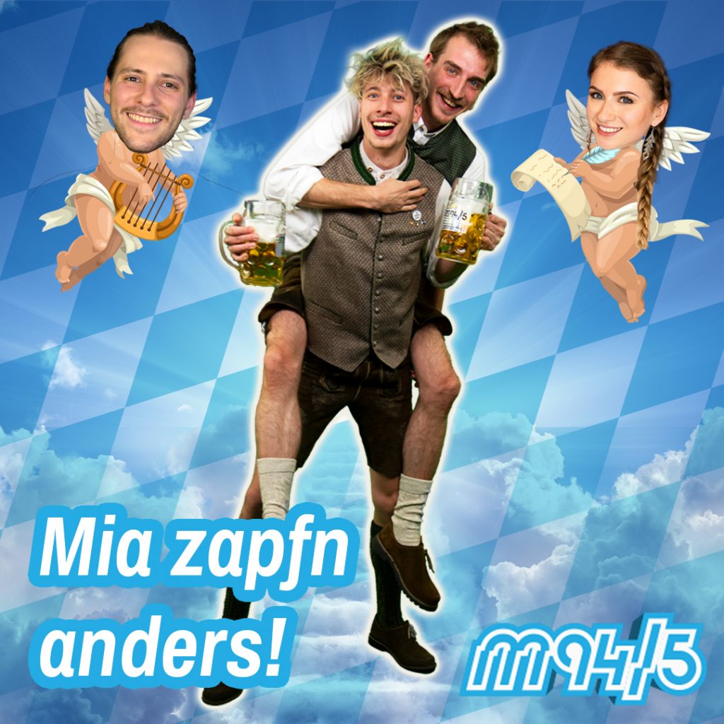 Live von der Wiesn mit Julius Peter und Andre Wengenroth. Céline Schuster und Philip Moser unterstützen sie dabei.