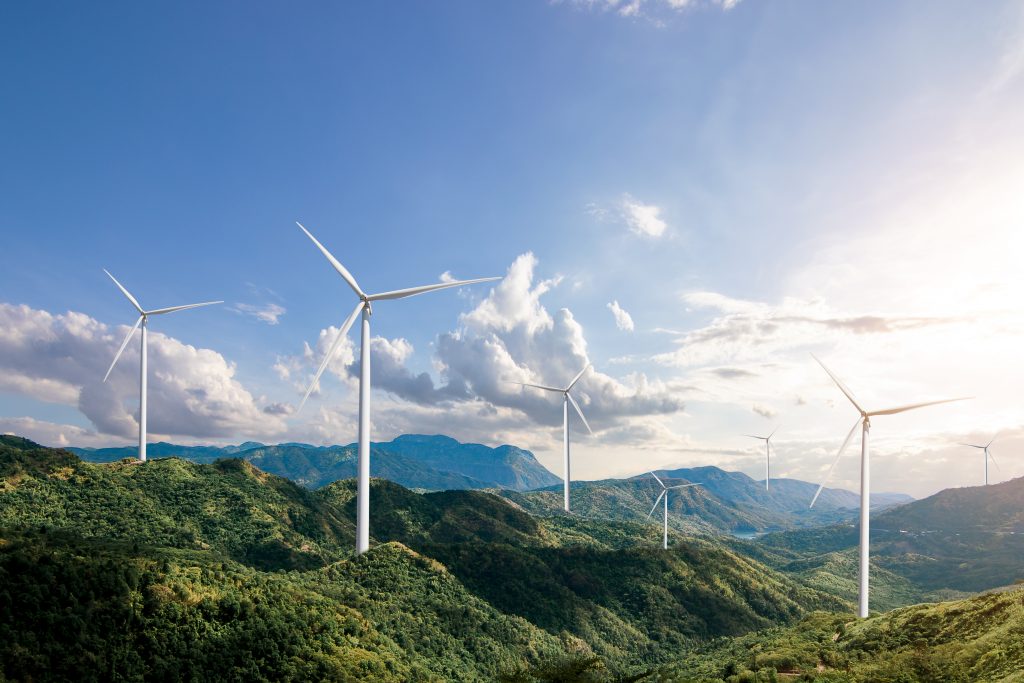 Windräder in Bergen